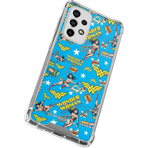 DC Comics Wonder Woman Action pose pattern Galaxy A53 5G Clear Case