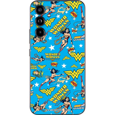 DC Comics Wonder Woman Action pose pattern Galaxy A54 5G Skin