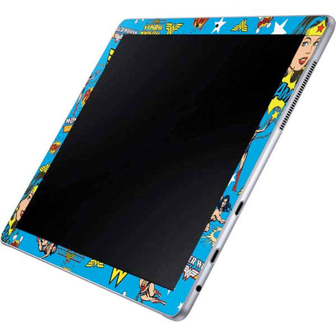 DC Comics Wonder Woman Action pose pattern Galaxy Book 12in Skin