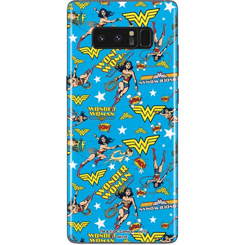 DC Comics Wonder Woman Action pose pattern Galaxy Note 8 Skin