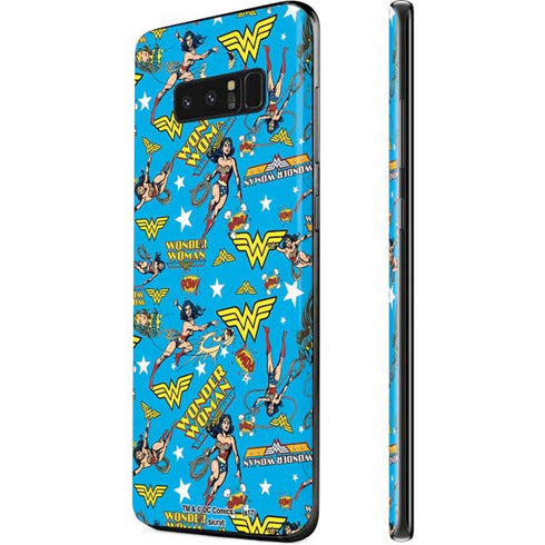 DC Comics Wonder Woman Action pose pattern Galaxy Note 8 Skin