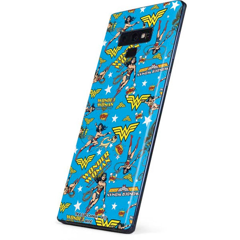 DC Comics Wonder Woman Action pose pattern Galaxy Note 9 Skin