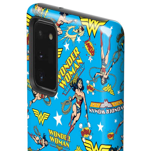 DC Comics Wonder Woman Action pose pattern Galaxy Note20 5G Pro Case