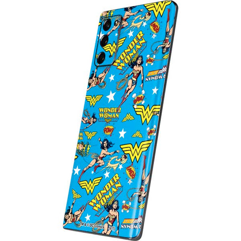 DC Comics Wonder Woman Action pose pattern Galaxy Note20 5G Skin