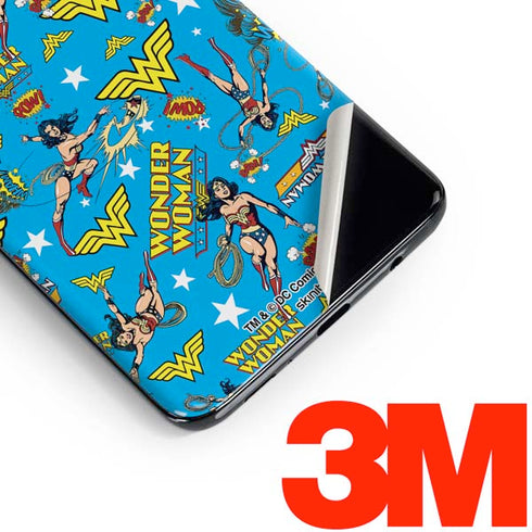 DC Comics Wonder Woman Action pose pattern Galaxy S10 Plus Skin
