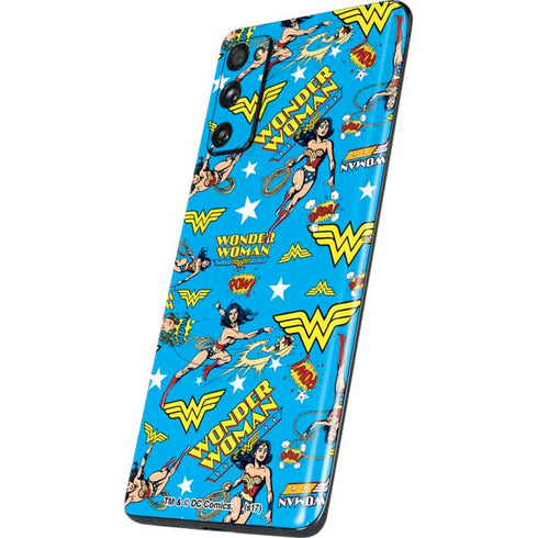 DC Comics Wonder Woman Action pose pattern Galaxy S20 Fan Edition Skin
