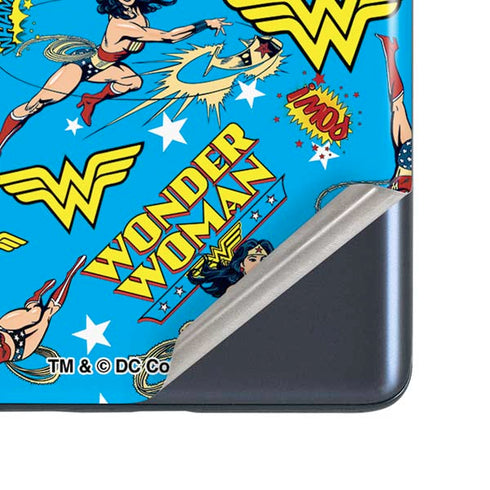 DC Comics Wonder Woman Action pose pattern Galaxy S20 Fan Edition Skin