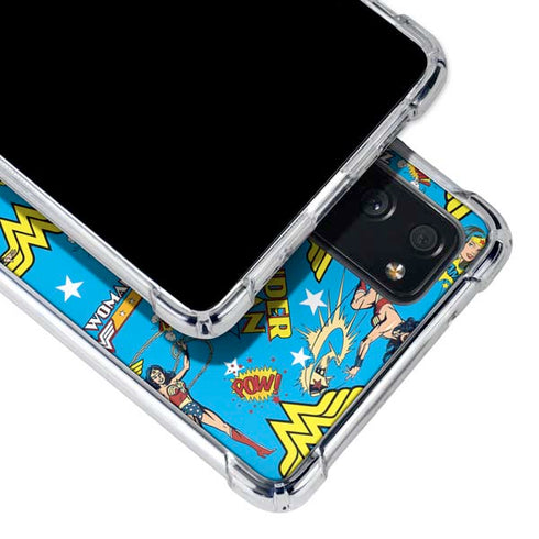 DC Comics Wonder Woman Action pose pattern Galaxy S20 FE Clear Case