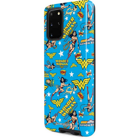 DC Comics Wonder Woman Action pose pattern Galaxy S20 Plus Pro Case