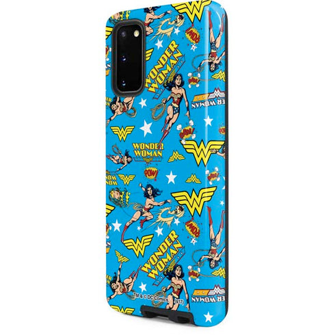 DC Comics Wonder Woman Action pose pattern Galaxy S20 Pro Case