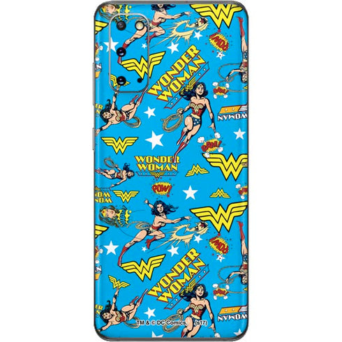 DC Comics Wonder Woman Action pose pattern Galaxy S20 Skin