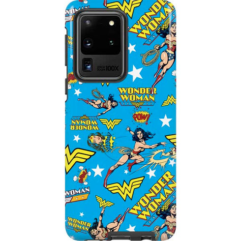 DC Comics Wonder Woman Action pose pattern Galaxy S20 Ultra 5G Pro Case