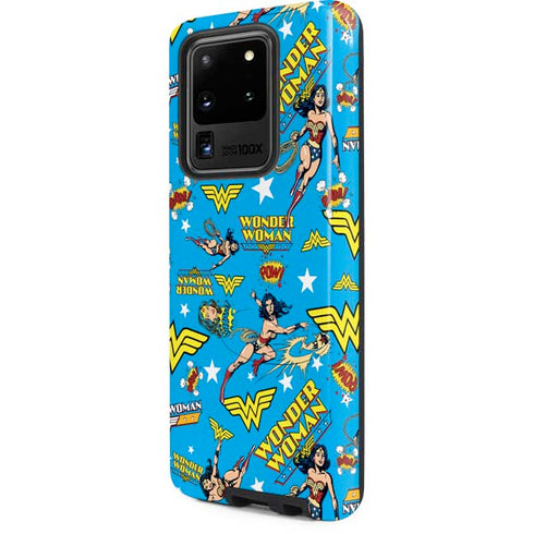 DC Comics Wonder Woman Action pose pattern Galaxy S20 Ultra 5G Pro Case