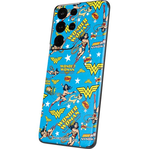 DC Comics Wonder Woman Action pose pattern Galaxy S21 Ultra 5G Skin