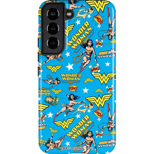 DC Comics Wonder Woman Action pose pattern Galaxy S22 Pro Case