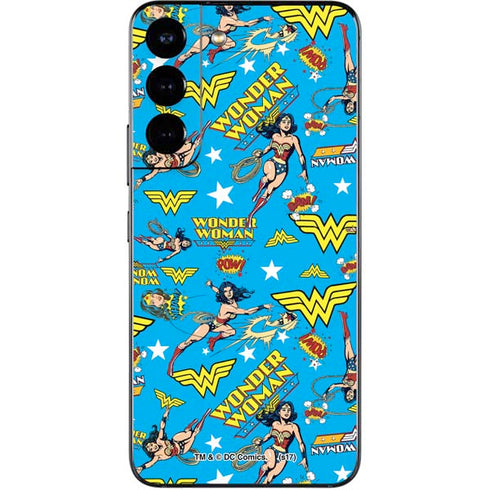 DC Comics Wonder Woman Action pose pattern Galaxy S22 Skin