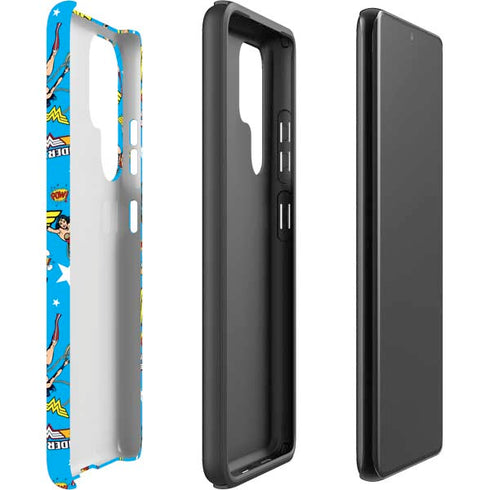 DC Comics Wonder Woman Action pose pattern Galaxy S22 Ultra Pro Case