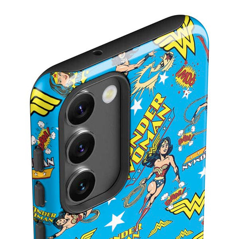 DC Comics Wonder Woman Action pose pattern Galaxy S23 Pro Case