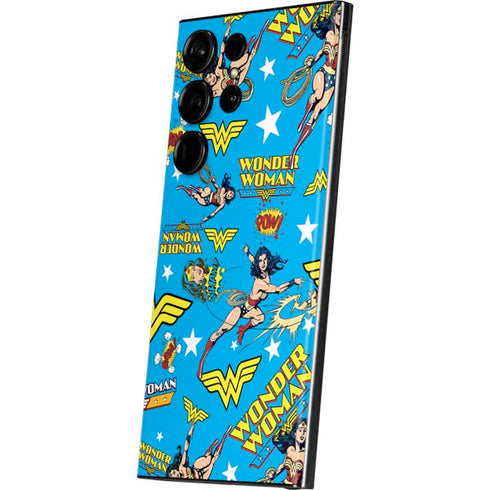 DC Comics Wonder Woman Action pose pattern Galaxy S23 Ultra Skin