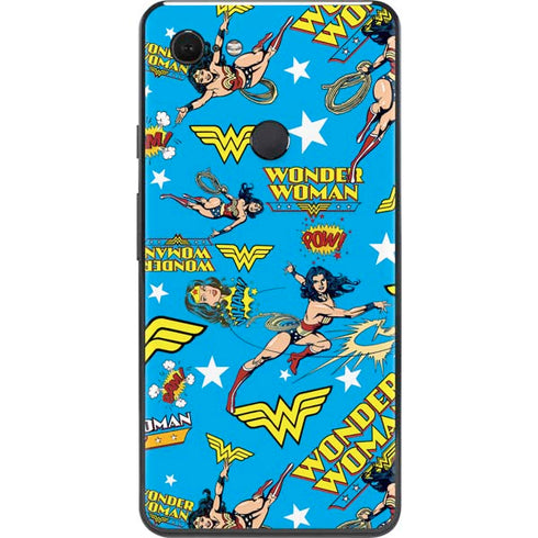 DC Comics Wonder Woman Action pose pattern Google Pixel 3 XL Skin