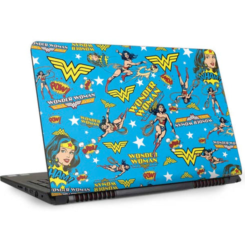 DC Comics Wonder Woman Action pose pattern Dell Inspiron Skin