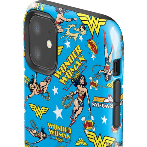 DC Comics Wonder Woman Action pose pattern iPhone 11 Impact Case