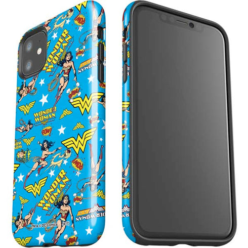DC Comics Wonder Woman Action pose pattern iPhone 11 Impact Case