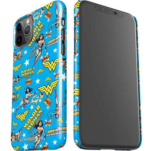 DC Comics Wonder Woman Action pose pattern iPhone 11 Pro Lite Case