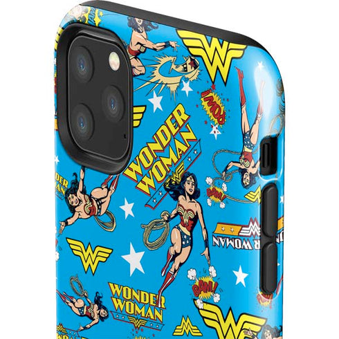 DC Comics Wonder Woman Action pose pattern iPhone 11 Pro Max Impact Case