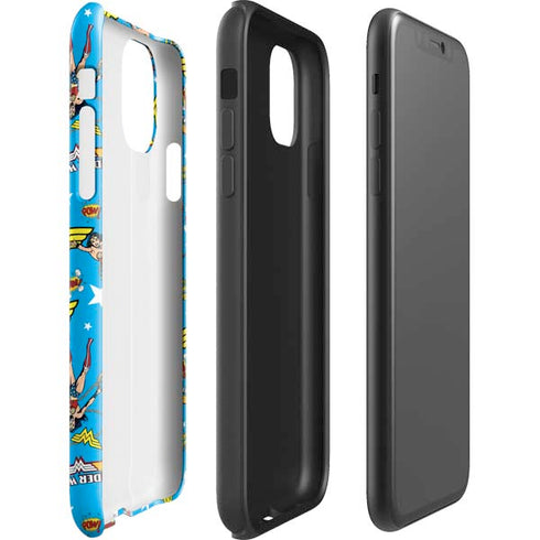 DC Comics Wonder Woman Action pose pattern iPhone 11 Pro Max Impact Case