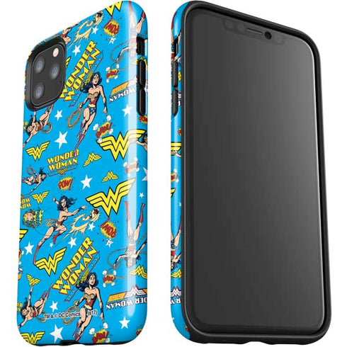DC Comics Wonder Woman Action pose pattern iPhone 11 Pro Max Impact Case