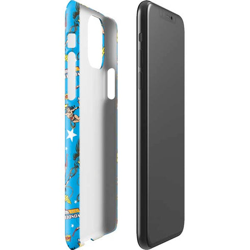 DC Comics Wonder Woman Action pose pattern iPhone 11 Pro Max Lite Case