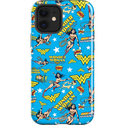 DC Comics Wonder Woman Action pose pattern iPhone 12 Impact Case