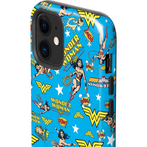 DC Comics Wonder Woman Action pose pattern iPhone 12 Impact Case