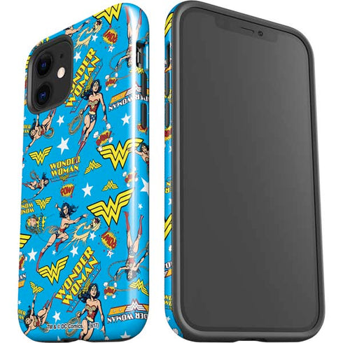 DC Comics Wonder Woman Action pose pattern iPhone 12 Impact Case