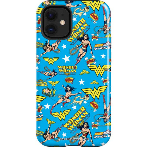 DC Comics Wonder Woman Action pose pattern iPhone 12 Mini Impact Case