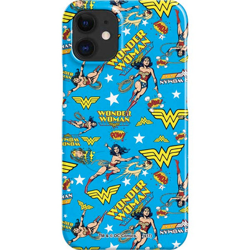 DC Comics Wonder Woman Action pose pattern iPhone 12 Mini Lite Case