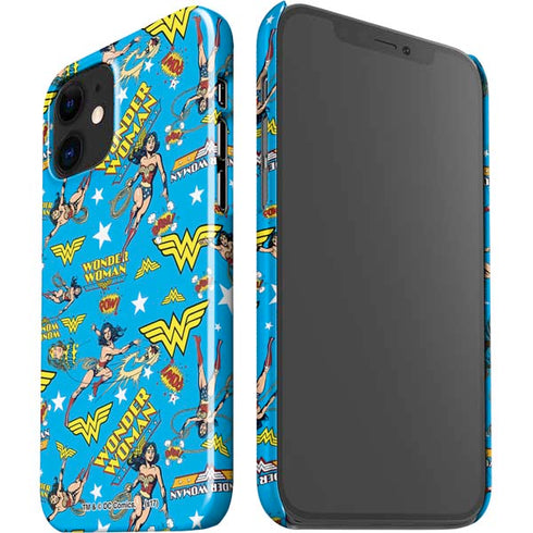 DC Comics Wonder Woman Action pose pattern iPhone 12 Mini Lite Case