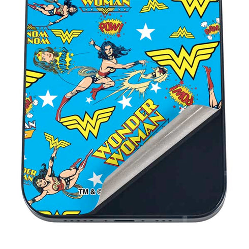 DC Comics Wonder Woman Action pose pattern iPhone 12 Mini Skin