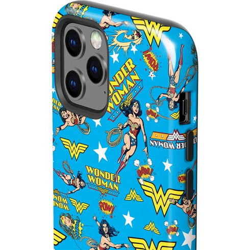 DC Comics Wonder Woman Action pose pattern iPhone 12 Pro Impact Case