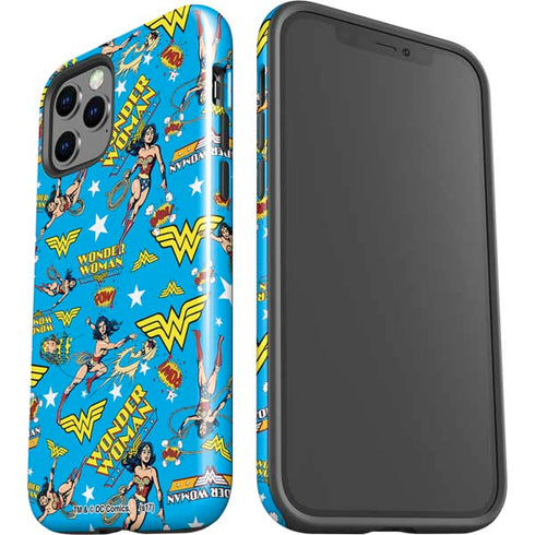 DC Comics Wonder Woman Action pose pattern iPhone 12 Pro Impact Case