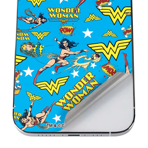 DC Comics Wonder Woman Action pose pattern iPhone 12 Pro Max Skin