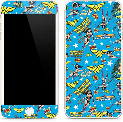 DC Comics Wonder Woman Action pose pattern iPhone 6/6s Plus Skin