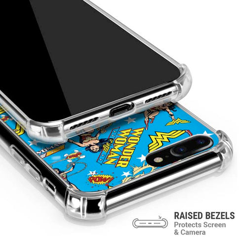 DC Comics Wonder Woman Action pose pattern iPhone 7/8 Plus Clear Case