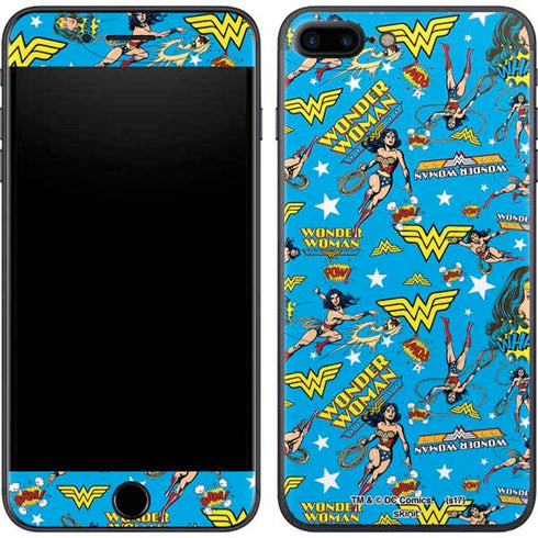 DC Comics Wonder Woman Action pose pattern iPhone 7 Plus Skin