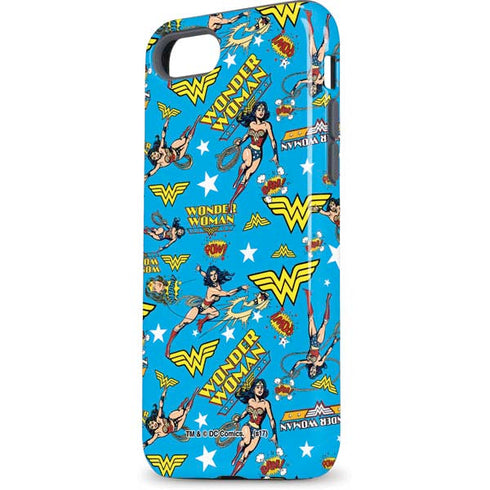 DC Comics Wonder Woman Action pose pattern iPhone 8 Pro Case