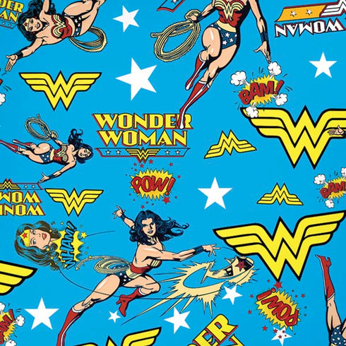 DC Comics Wonder Woman Action pose pattern iPhone XS Skin