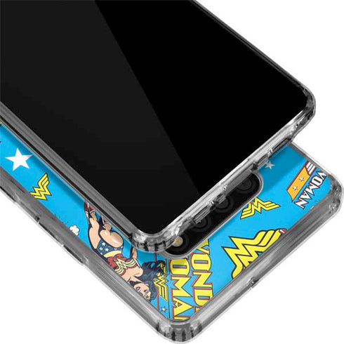 DC Comics Wonder Woman Action pose pattern LG Stylo 6 Clear Case
