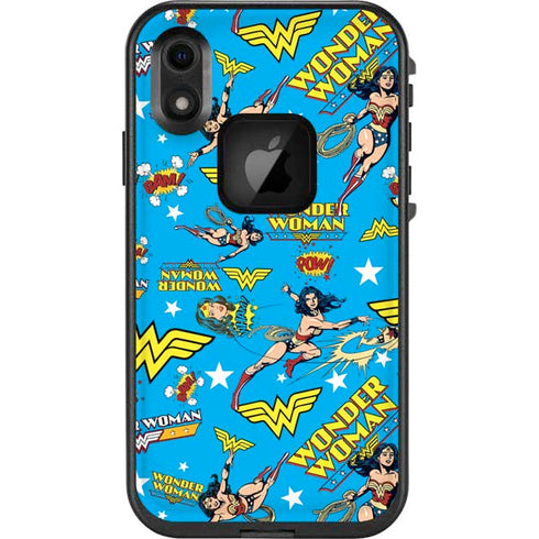 DC Comics Wonder Woman Action pose pattern LifeProof Fre iPhone Skin