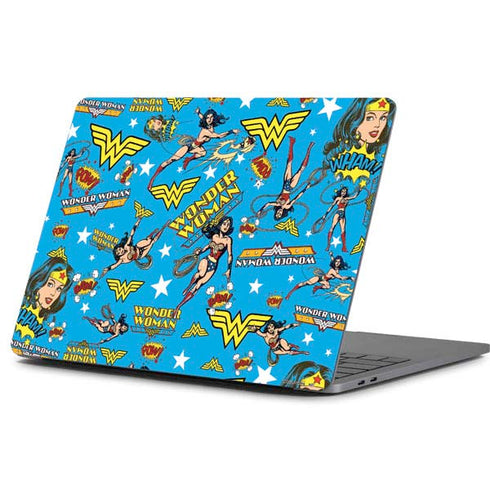 DC Comics Wonder Woman Action pose pattern Apple MacBook Pro 13-inch Skin